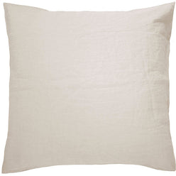 French Linen European Pillowcase Pebble