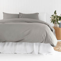 Temple Organic Cotton Quilt Cover Set Range Grey