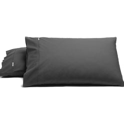 Heston 300THC Cotton Percale Standard Pillowcase Pair Charcoal