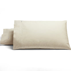 Heston 300THC Cotton Percale Standard Pillowcase Pair Stone