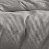 Deluxe Waffle Double Bed Quilt Cover Set Silver