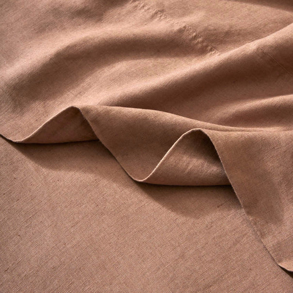 Ravello Linen Fitted or Flat Sheet Range Biscuit